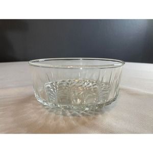 Vintage ARCOROC France 4” Diamond Cut Clear Tempered Glass Dessert Bowl